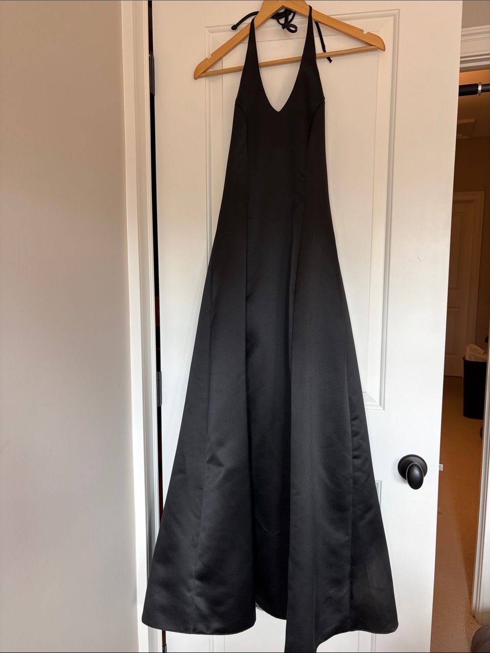 Classic Black Halter Evening Gown